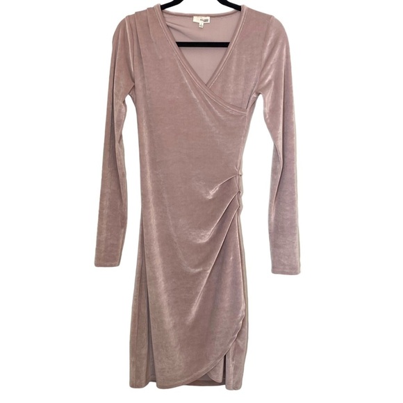 𝅺ARITZIA WILFRED FREE Klum Velvet Wrap Dress Size Small - Picture 5 of 14